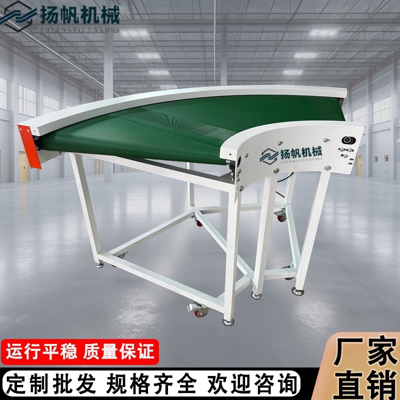 90度转弯机接驳刀口皮带机流水线180度滚筒线物流快递U环形输送图4