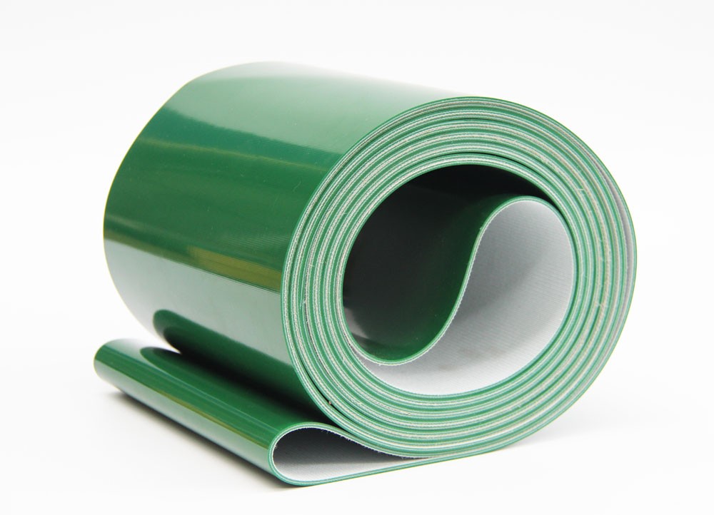顺耐PVC2.5mm绿色物流分拣输送带光亮面汽车轮胎零件机械传送带图2