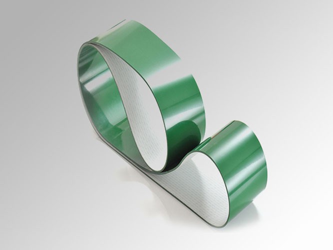 顺耐PVC2.5mm绿色物流分拣输送带光亮面汽车轮胎零件机械传送带图3