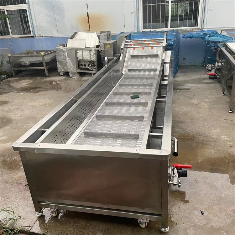 商用水果气泡清洗机 玉米加工气泡清洗流水线 叶类净菜全套加工设备图2