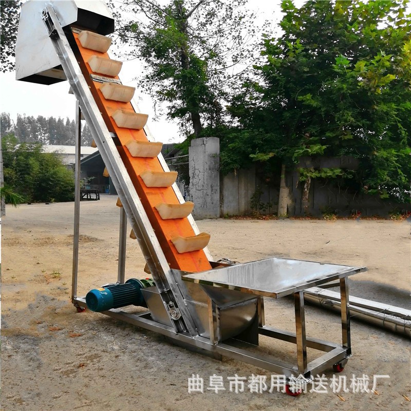 垂直输送设备都用 料斗提升机械 大倾角皮带式输送机图2