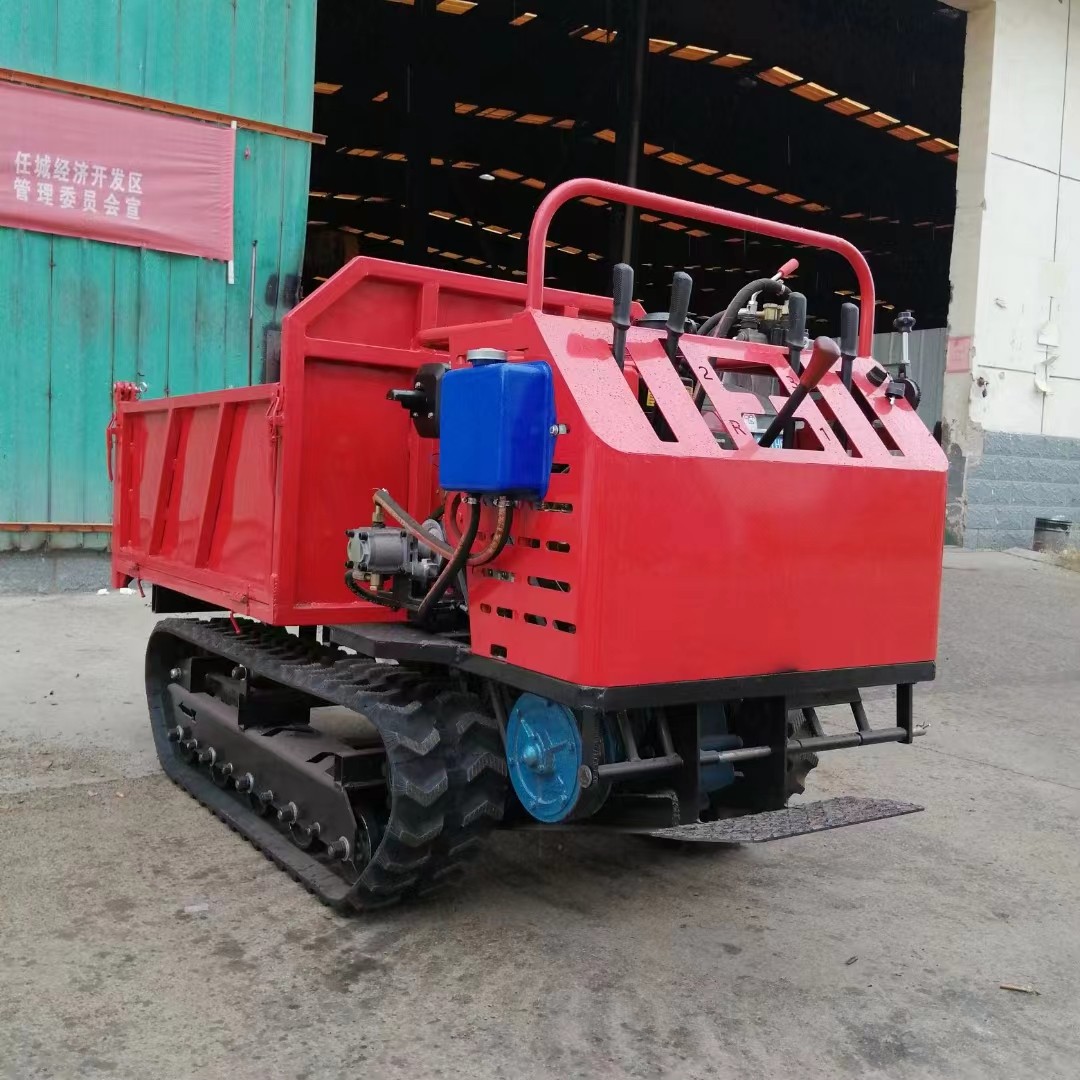 小型农用自卸车拉木材肥料粮食爬山虎三吨四吨驾驶式履带运输车（电议）图5