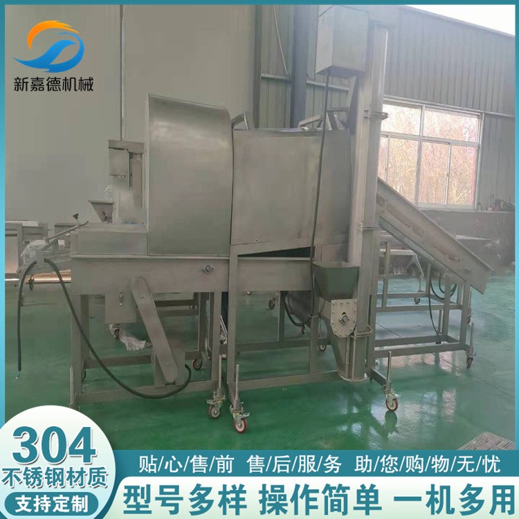 小酥肉滚筒裹粉机 鸡米花裹粉设备 嘉德大虾滚筒裹粉油炸流水线图2