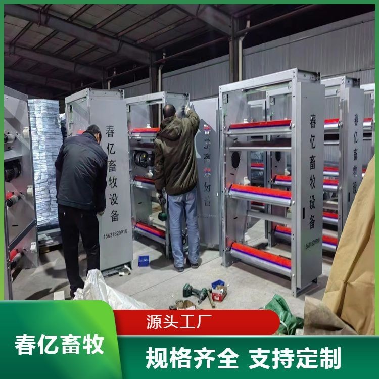 定制层叠式鸡笼养殖设备 四层养鸡场全自动蛋鸡笼 源头厂家图5