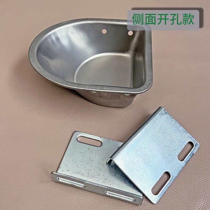 不锈钢猪用饮水碗兽用半圆水盆猪水位器饮水槽猪饮水器养猪设备图4