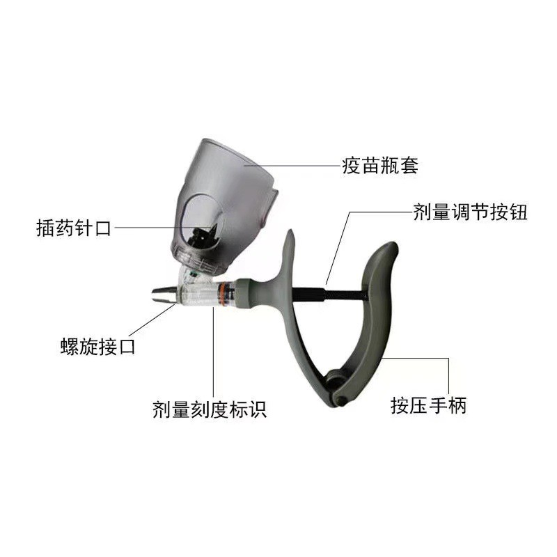 汉诺雷斯连续注射疫苗器注射枪自动可调猪鸡牛羊用注射器图4