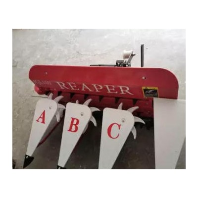 四轮车头安装割晒机 辣椒黄豆割晒机 一边倒割秆机