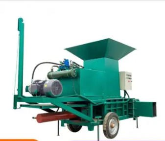 方捆自动套袋饲料压块机 青储秸秆缠膜打捆机 牧场冬储草料打包机