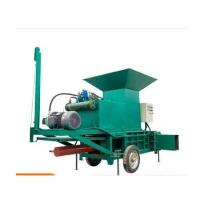 方捆自动套袋饲料压块机 青储秸秆缠膜打捆机 牧场冬储草料打包机