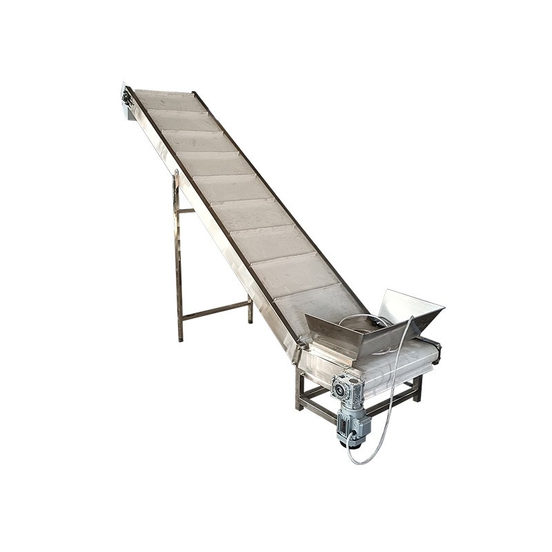 供应不锈钢输送提升机食品物料上料输送设备用爬坡式流水线输送机图5