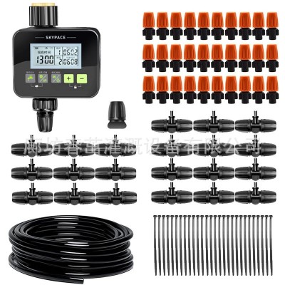 跨境自动浇花灌溉定时器花园8/11毛管低压滴灌雾化套装自动浇花器