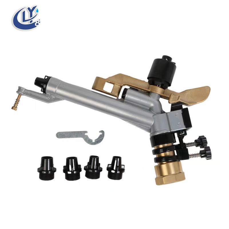 涡轮喷枪自动涡轮农业金属摇臂浇地农用园林设备喷头360旋转喷灌 1个图5