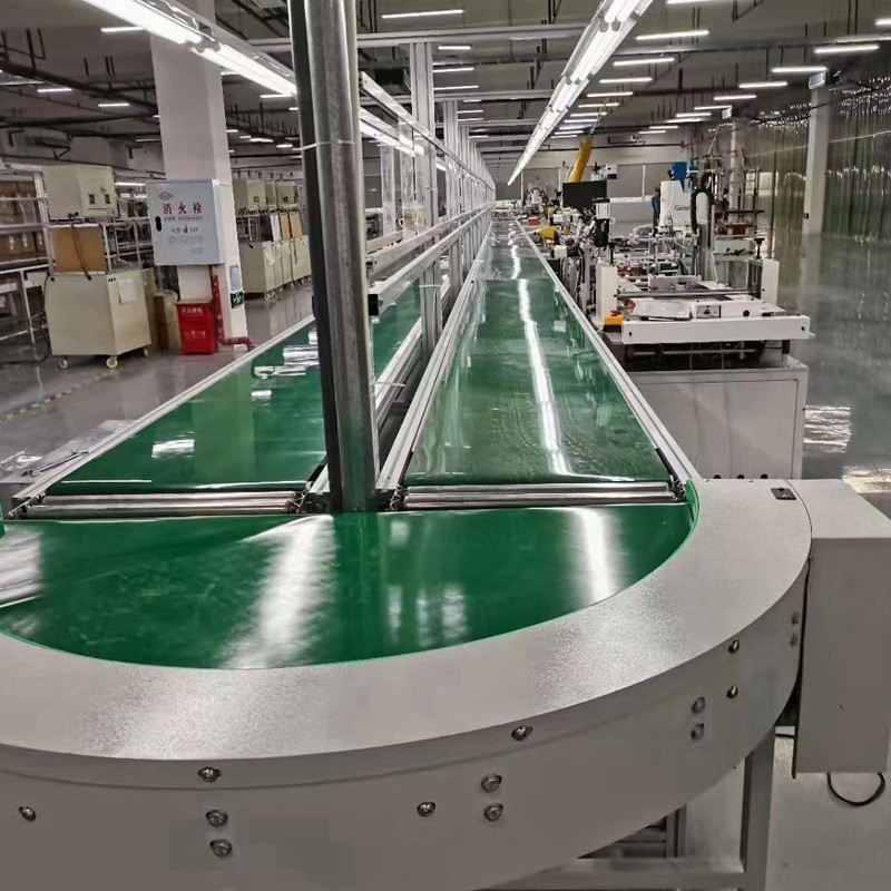 直播间循环输送机小型流水线物流快递自动分拣180°环形 输送线 1台图3