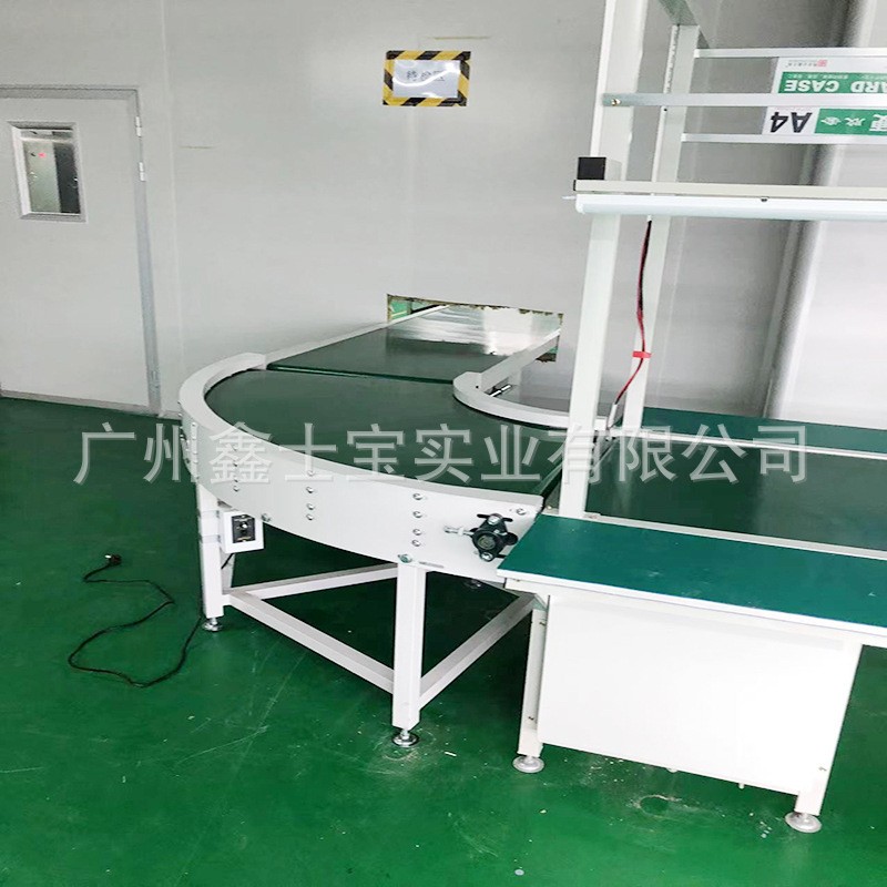 直播间循环输送机小型流水线物流快递自动分拣180°环形 输送线 1台图4