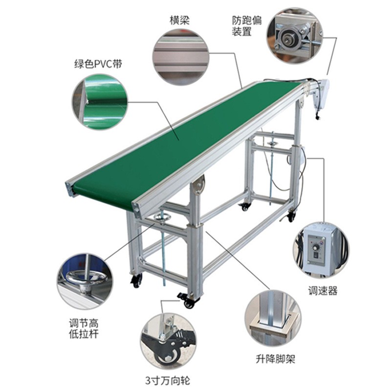 厂家直销流水线输送机 车间自动化生产线皮带输送线传送带接驳台 1米图4