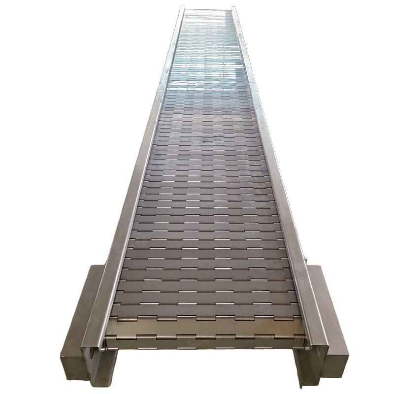 304不锈钢链板输送机工业生产传送带流水线货物运输扣板式传输机 1台图5