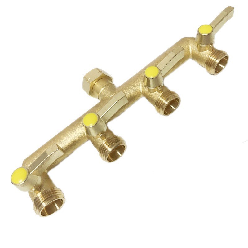 源头工厂园林分水器4通分流器四控洗衣机配件水龙头接头一分四铜  1图2