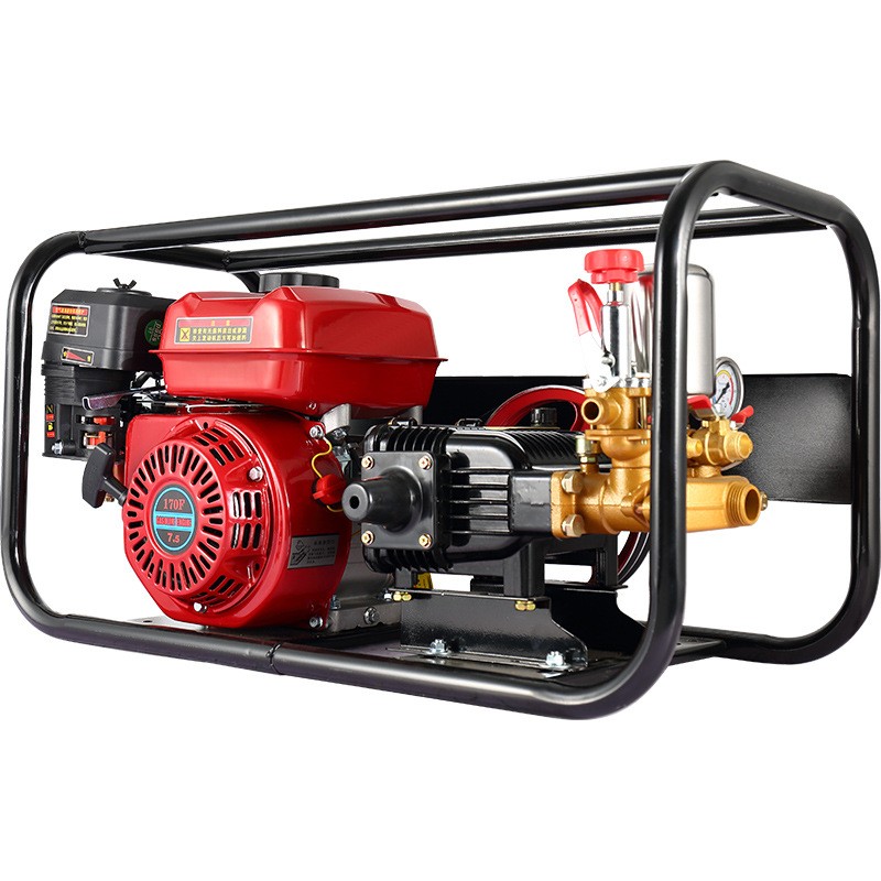 和田虎农用三缸柱塞泵框架式汽油机皮带式打药机整机高压泵喷雾器 1件图5