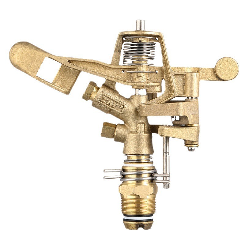 全铜摇臂喷头 园林草坪洒水喷头双出水口 6分外螺纹喷头 10个图5