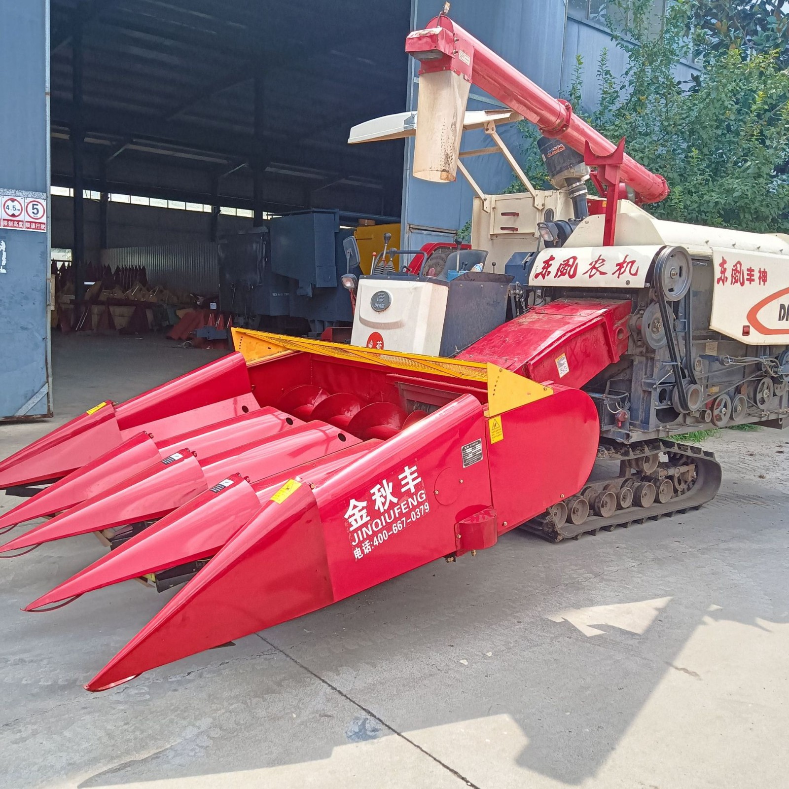 新款玉米籽粒割台 可匹配多种型号收割机8片拉茎辊刀 杂粮收割台图2