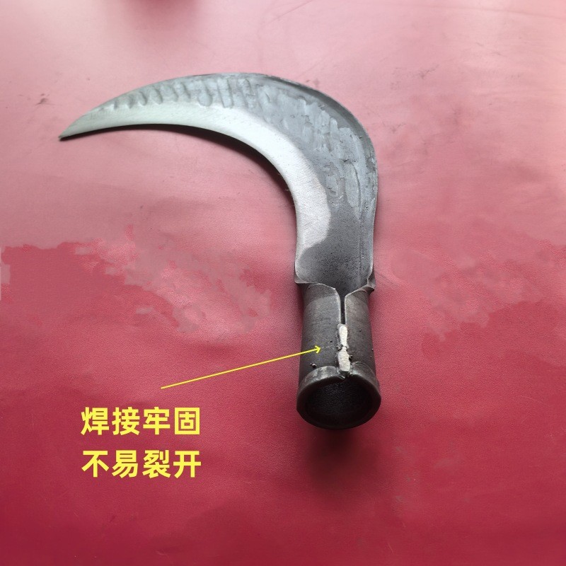 英达利手工锻打镰刀弹簧钢锤纹110款4号农用户外开山砍柴割草刀图3