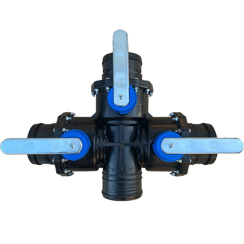 水带主管配件三阀四通铁柄大流量防沙球阀两阀三通大流量灌溉 1件图5