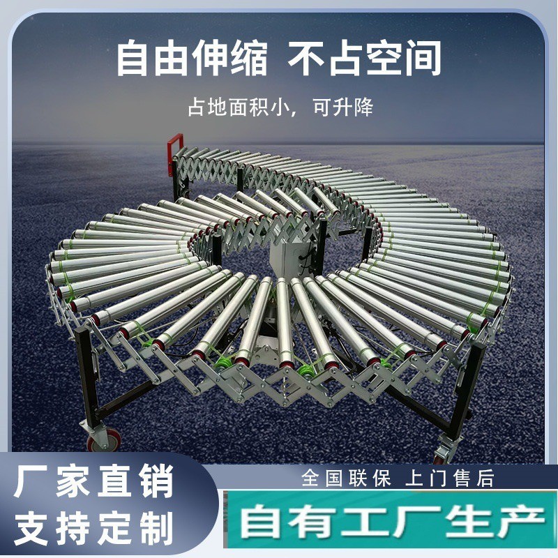移动动力滚筒线伸缩辊筒输送机折叠转弯传送带流水线装车卸货神器 2米图2
