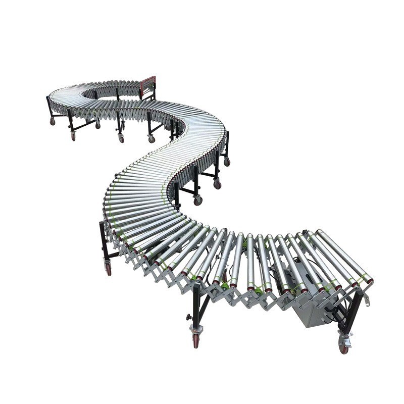 移动动力滚筒线伸缩辊筒输送机折叠转弯传送带流水线装车卸货神器 2米图5