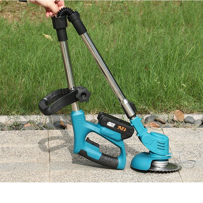 跨境折叠式锂电池割草机家用充电式园林修剪草坪机手持除草机批发图4