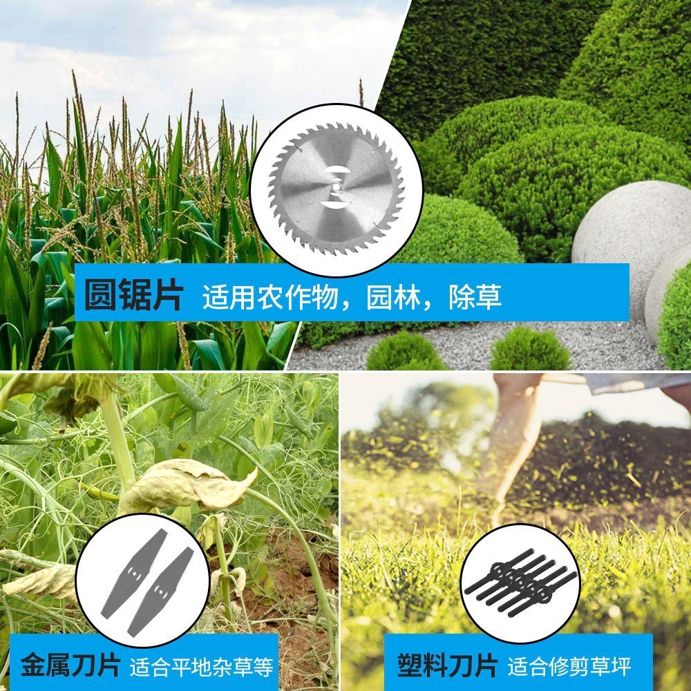 跨境折叠式锂电池割草机家用充电式园林修剪草坪机手持除草机批发图3