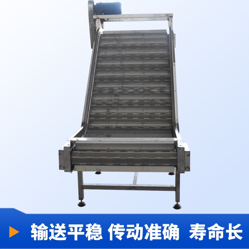 链板输送机耐高温流水线输送带链板提升机爬坡机不锈钢板 链输送机 1台图2