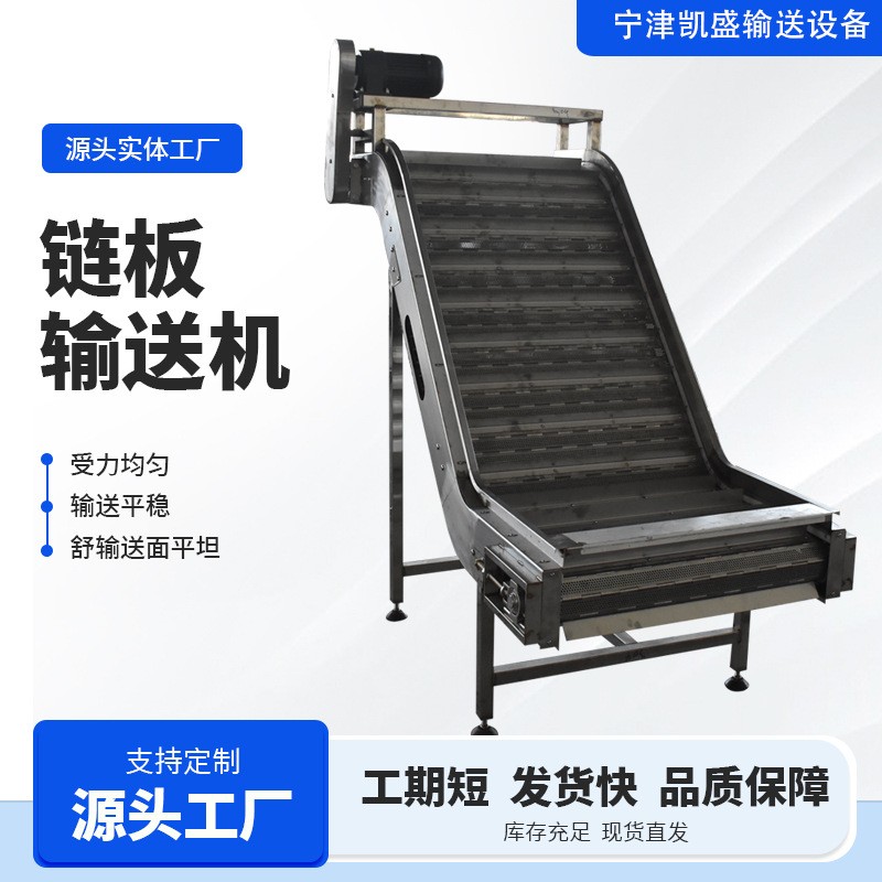 小型链板输送机耐高温食品烘干流水线机床排屑扣板重载废料输送机 1台图2