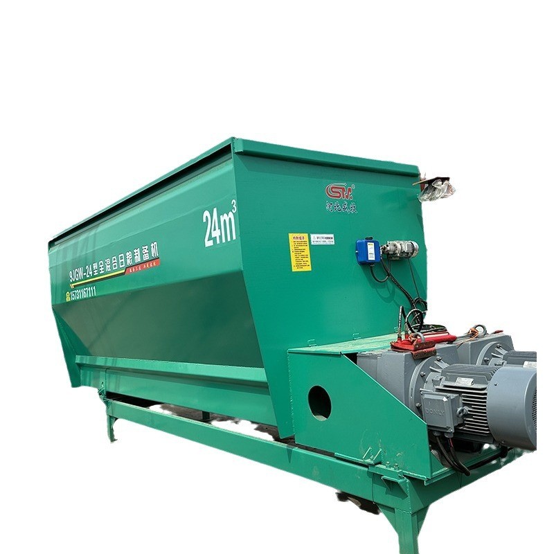 牛羊饲草粉碎搅拌机卧式24立方草料拌草机双轴全日粮制备机搅草机 2台图5