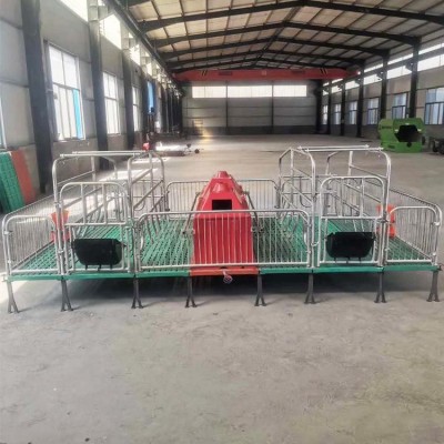 全复合热镀锌 母猪产床 养猪设备 双体开沟施肥母猪产保两用 1套