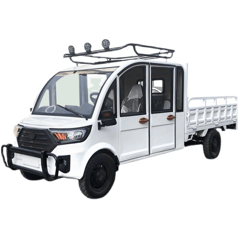 电动四轮车双排4座拉货车载货载客皮卡客货园区厂区电瓶车代步车图5