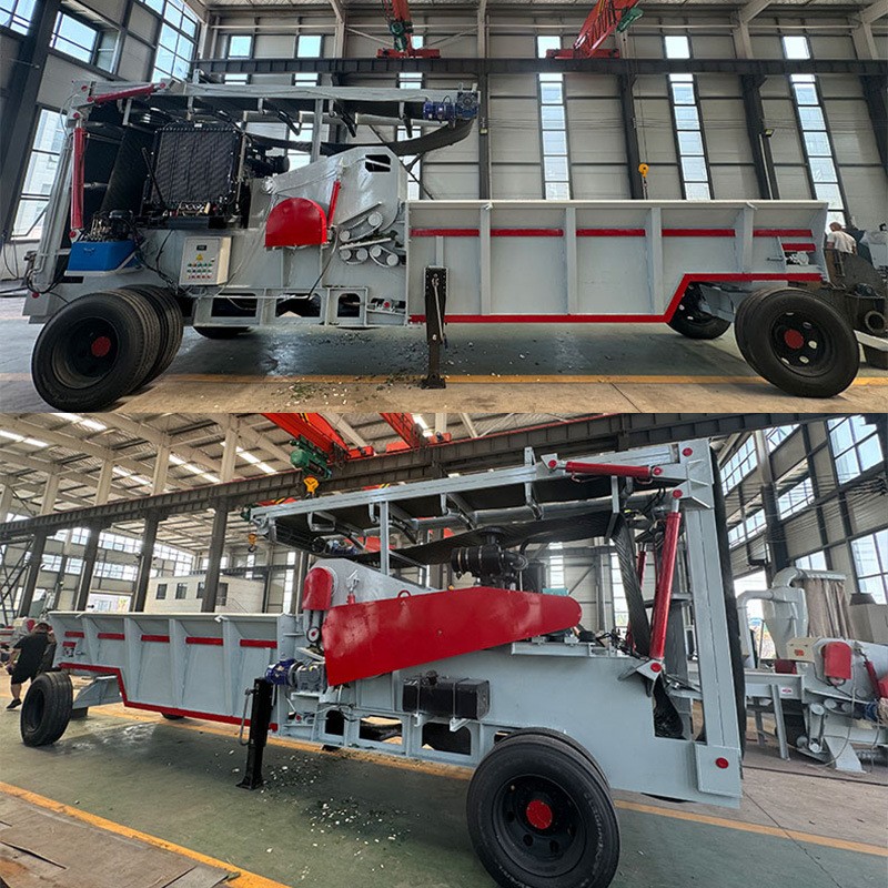 大型移动综合式破碎机 纸箱铝箔树根木板粉碎机 园林木材削片设备图3