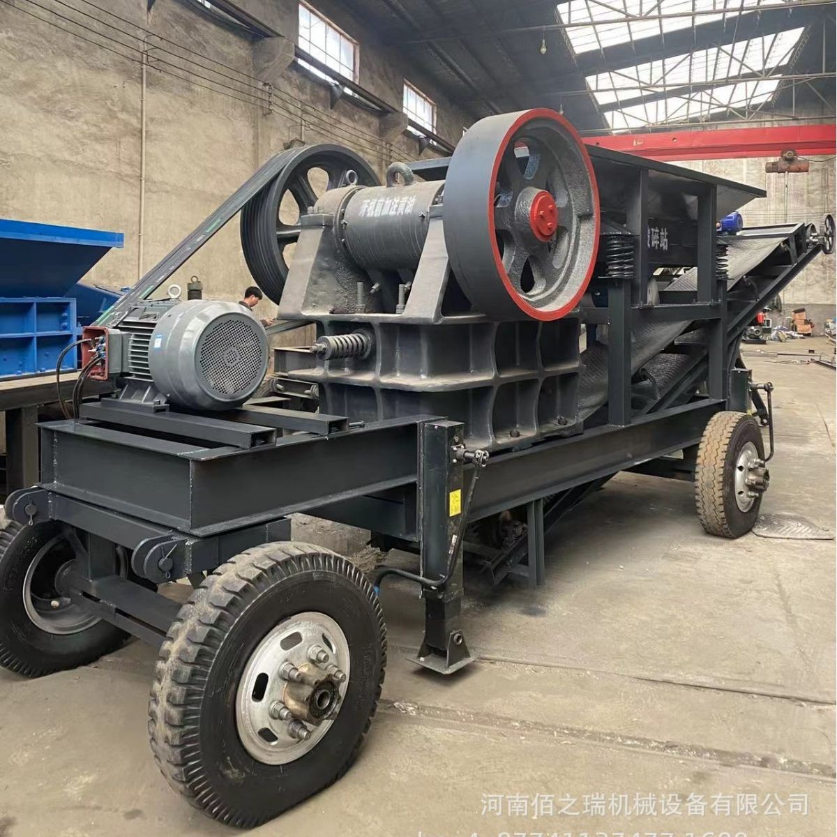 小型移动式颚式破碎机石灰石花岗岩鄂式破碎机鹅卵石河卵石破碎机 1件图4