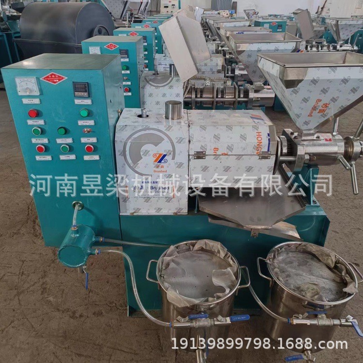 冷热双用螺旋榨油机 商用 油坊专用 核桃 菜籽 山茶籽油压榨设备 1台图2