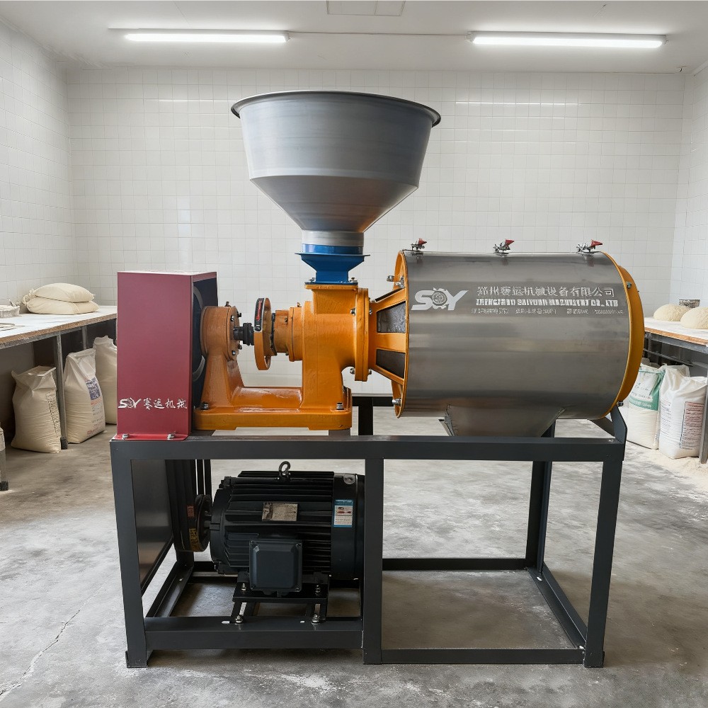 全自动家用小型磨面机磨粉机麦糠分离面粉小麦玉米五谷杂粮粉碎机 1台图3