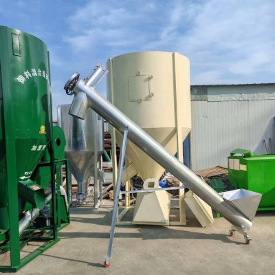 家用养殖立式饲料粉碎搅拌一体机玉米打料机搅拌罐无尘自吸粉碎机 1台