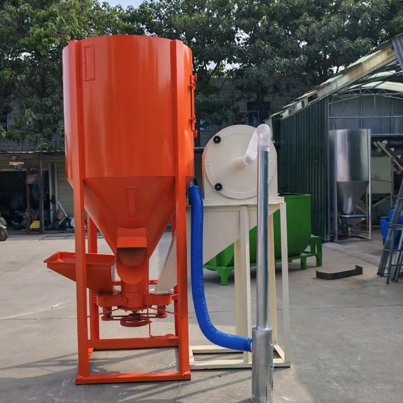 家用养殖立式饲料粉碎搅拌一体机玉米打料机搅拌罐无尘自吸粉碎机 1台图3