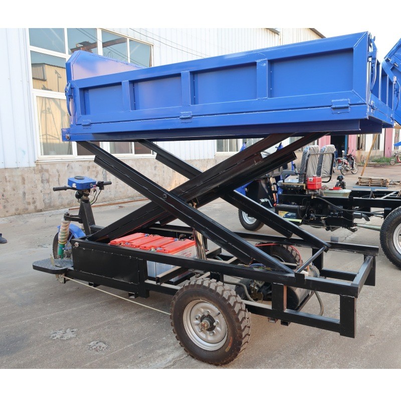 电动三轮液压砖机 工地施工升降平台 农用果园移动升降机图2