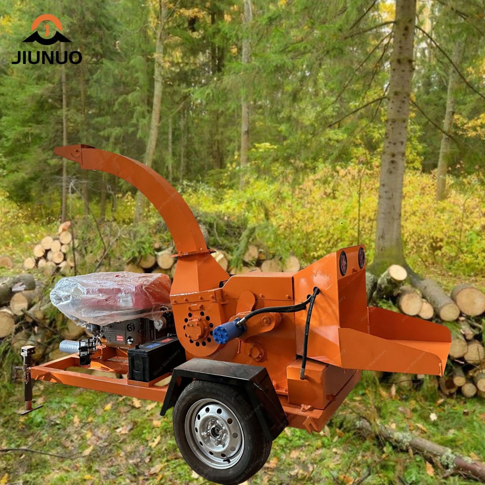 清理果园树枝移动粉碎机柴油发电移动树木削片机玉米秸秆打碎机图3