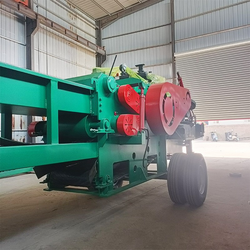 竹子切片机打片机造纸厂园林绿化适用木材粉碎设备木材切片机图2