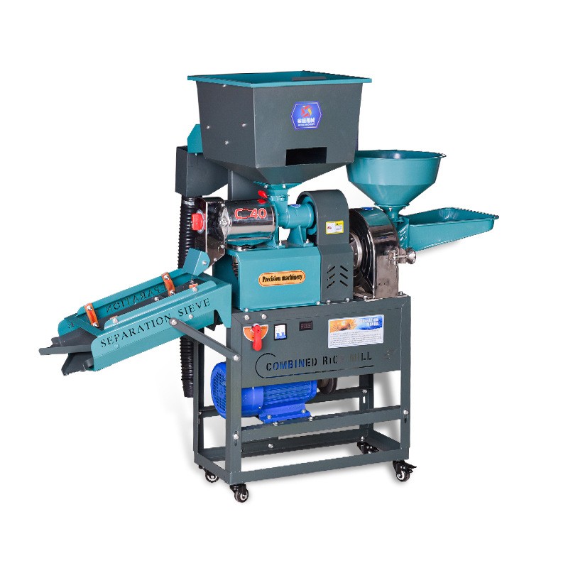 小型家用双振动碾米粉碎组合机商用高梁玉米粉碎机稻谷去壳碾米机图5