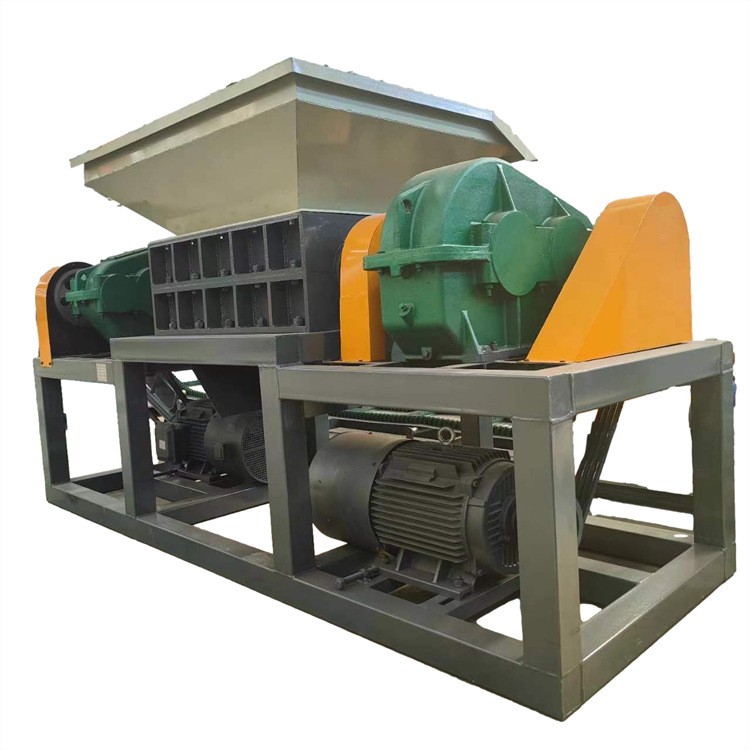 橡胶塑料木材托盘双轴撕碎机工业破碎塑料蓝桶金属生活垃圾粉碎机图5