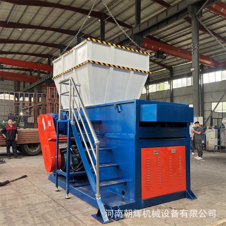 刮切式滚刀机头料塑料破碎机 小型单轴液压撕碎机 橡胶块打碎机图4