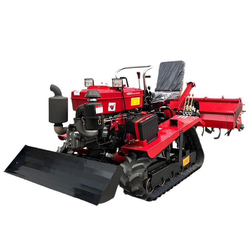 农用履带旋耕机小型柴油微耕机旱地水田两用耕田乘坐式果园管理机图5