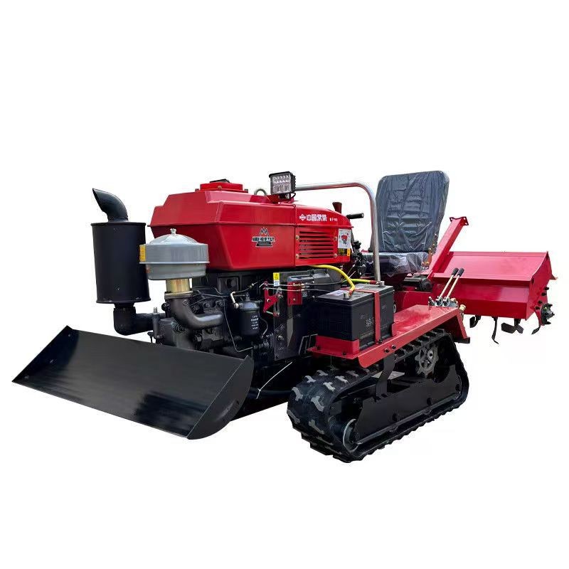 跨境定制履带微耕机多功能乘坐式旋耕机大棚果园水旱两用耕地工厂图5