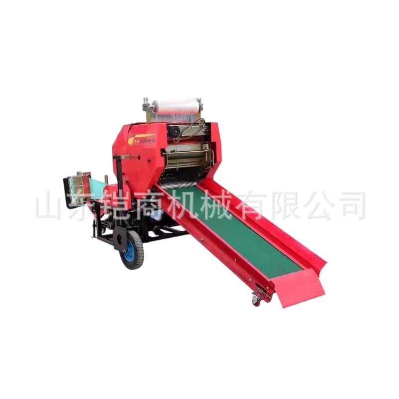 柴油款青储打包机玉米秸秆自动上料打捆包膜机养殖场鲜草压块机图5